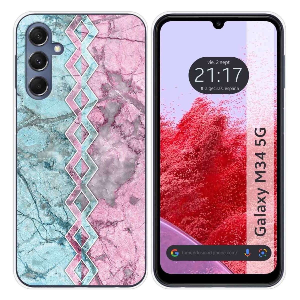 Funda Silicona para Samsung Galaxy M34 5G diseño Mármol 08 Dibujos