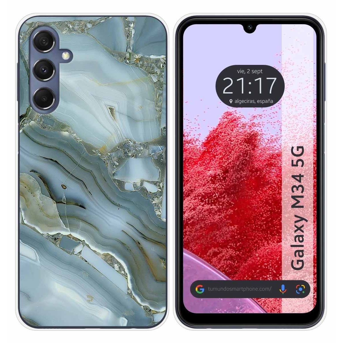 Funda Silicona para Samsung Galaxy M34 5G diseño Mármol 09 Dibujos
