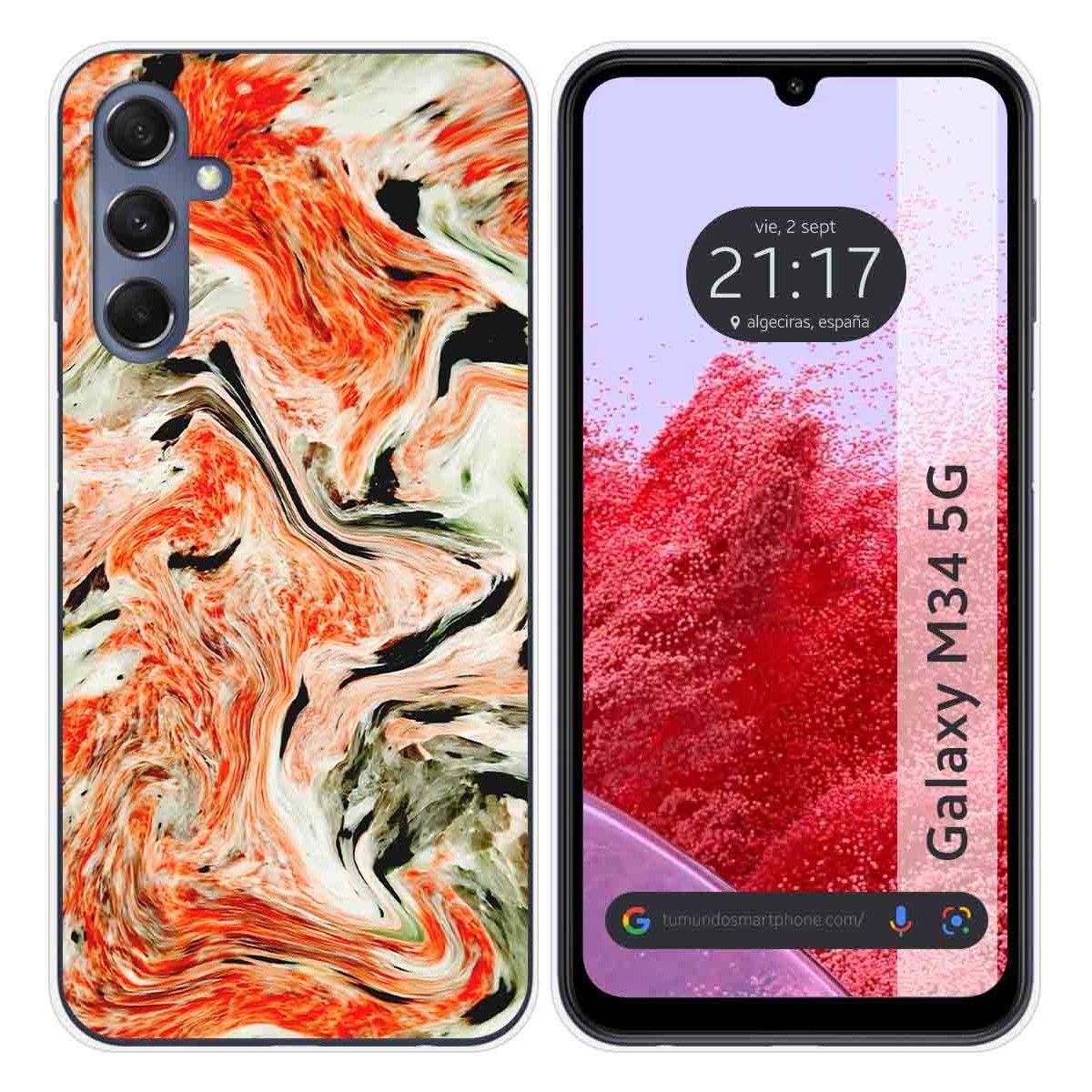 Funda Silicona para Samsung Galaxy M34 5G diseño Mármol 12 Dibujos