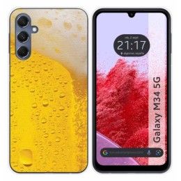 Funda Silicona para Samsung Galaxy M34 5G diseño Cerveza Dibujos