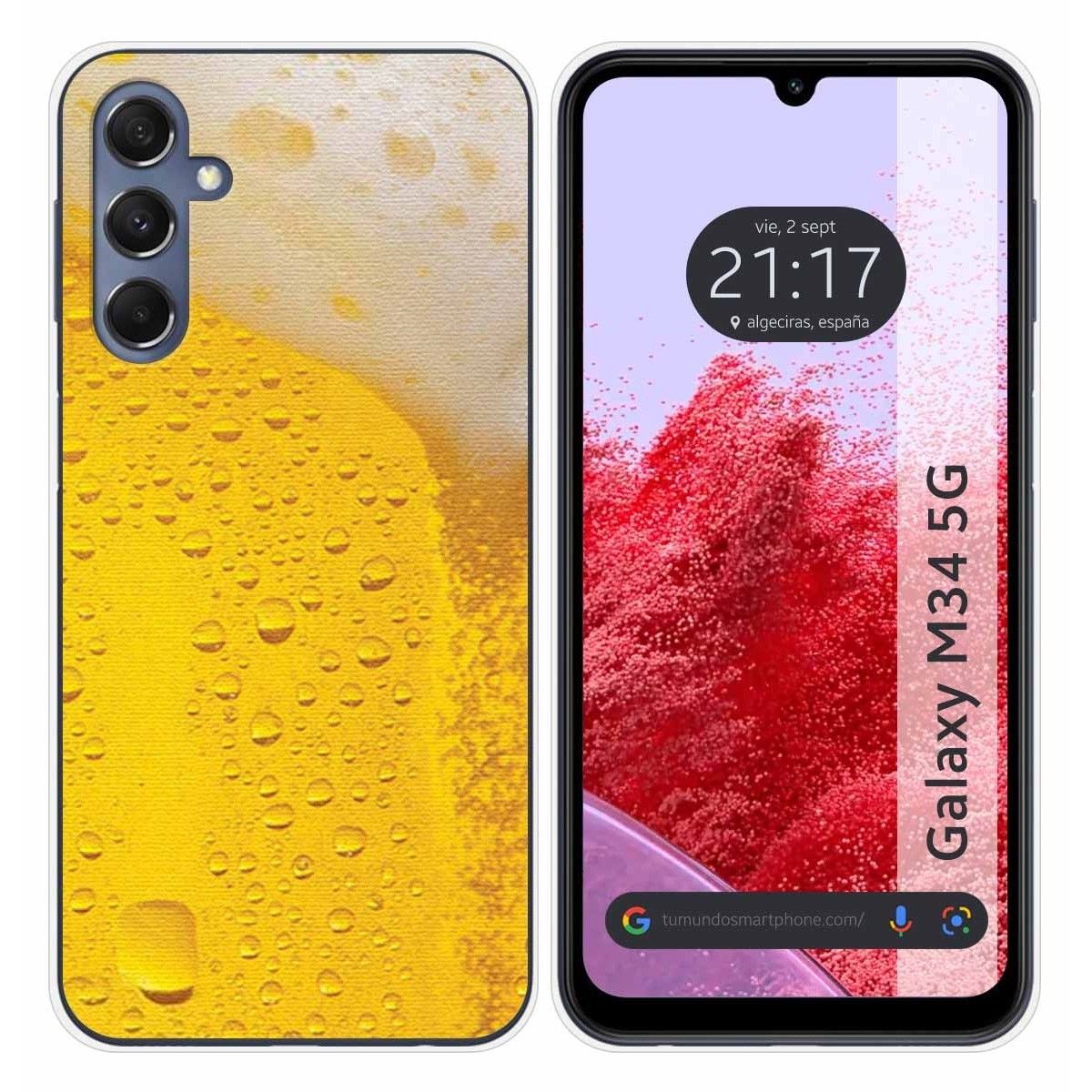 Funda Silicona para Samsung Galaxy M34 5G diseño Cerveza Dibujos