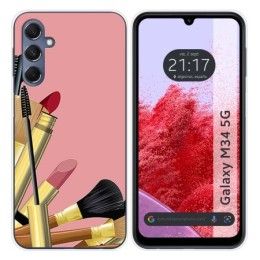 Funda Silicona para Samsung Galaxy M34 5G diseño Brochas Dibujos