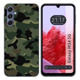 Funda Silicona para Samsung Galaxy M34 5G diseño Camuflaje Dibujos