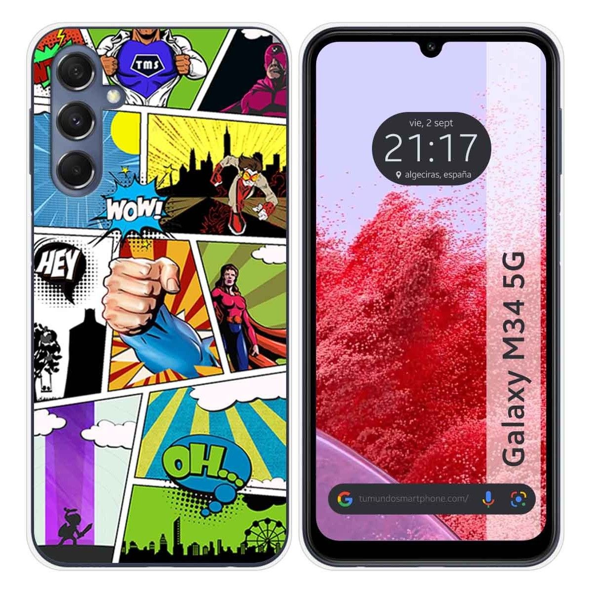 Funda Silicona para Samsung Galaxy M34 5G diseño Comic Dibujos