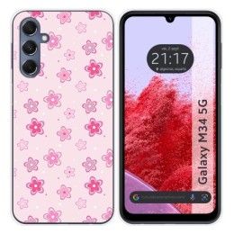 Funda Silicona para Samsung Galaxy M34 5G diseño Flores Dibujos