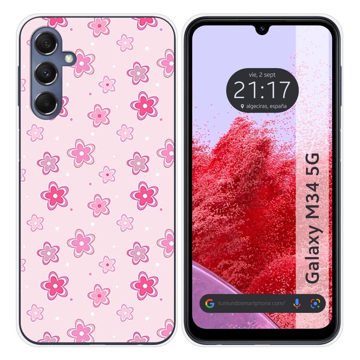 Funda Silicona para Samsung Galaxy M34 5G diseño Flores Dibujos
