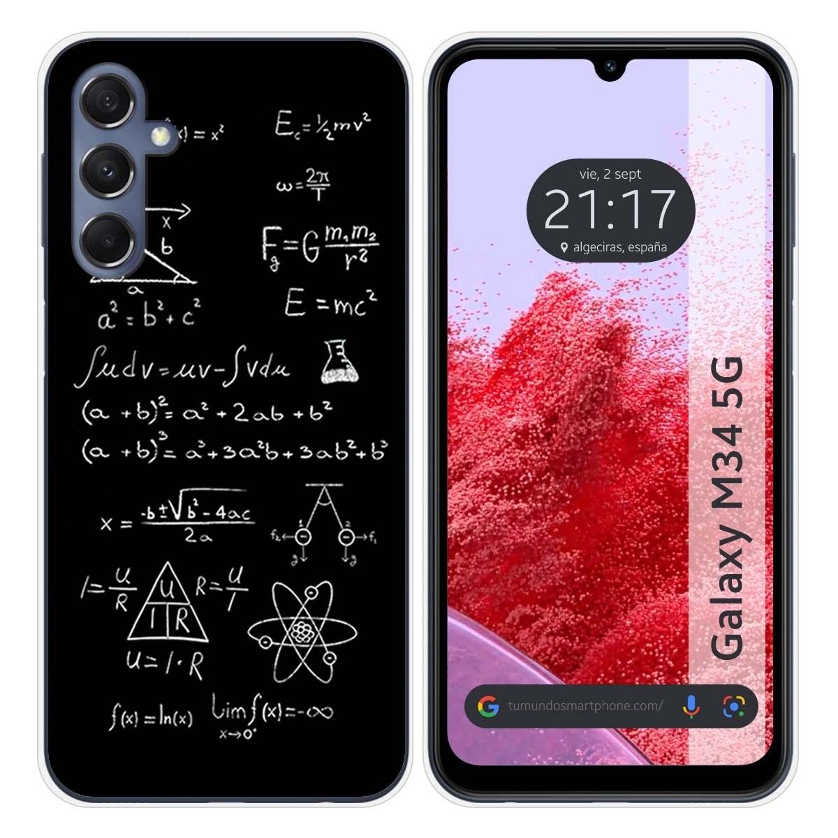 Funda Silicona para Samsung Galaxy M34 5G diseño Formulas Dibujos