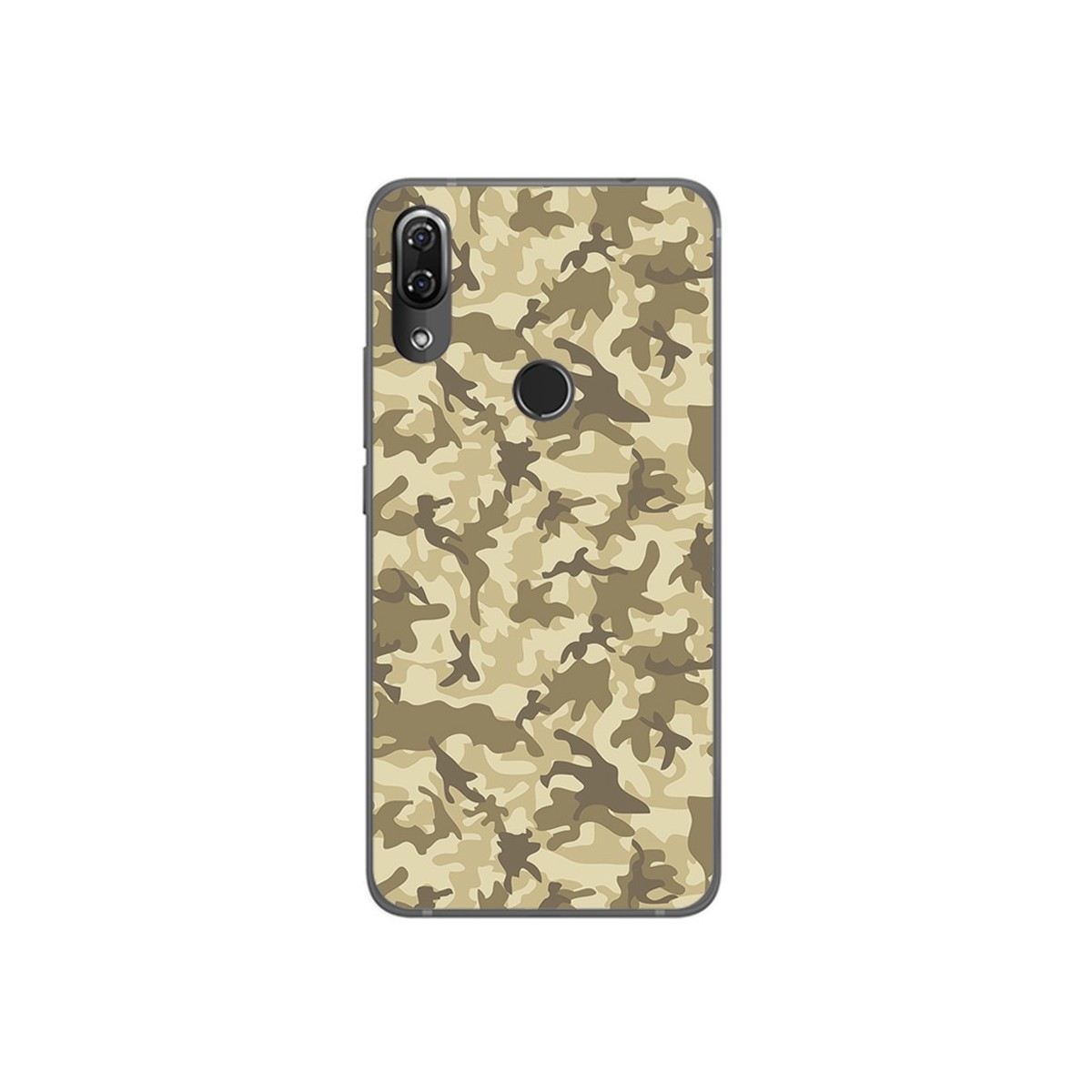 Funda Gel Tpu para Wiko View2 Pro Diseño Sand Camuflaje Dibujos