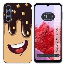 Funda Silicona para Samsung Galaxy M34 5G diseño Helado Chocolate Dibujos