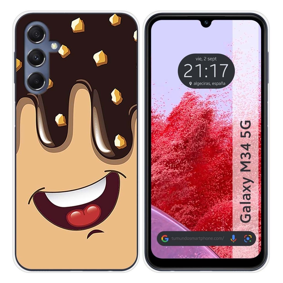 Funda Silicona para Samsung Galaxy M34 5G diseño Helado Chocolate Dibujos