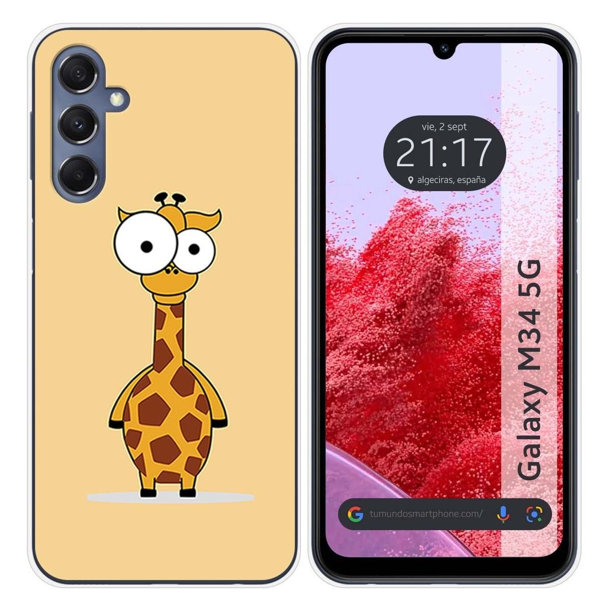 Funda Silicona para Samsung Galaxy M34 5G diseño Jirafa Dibujos