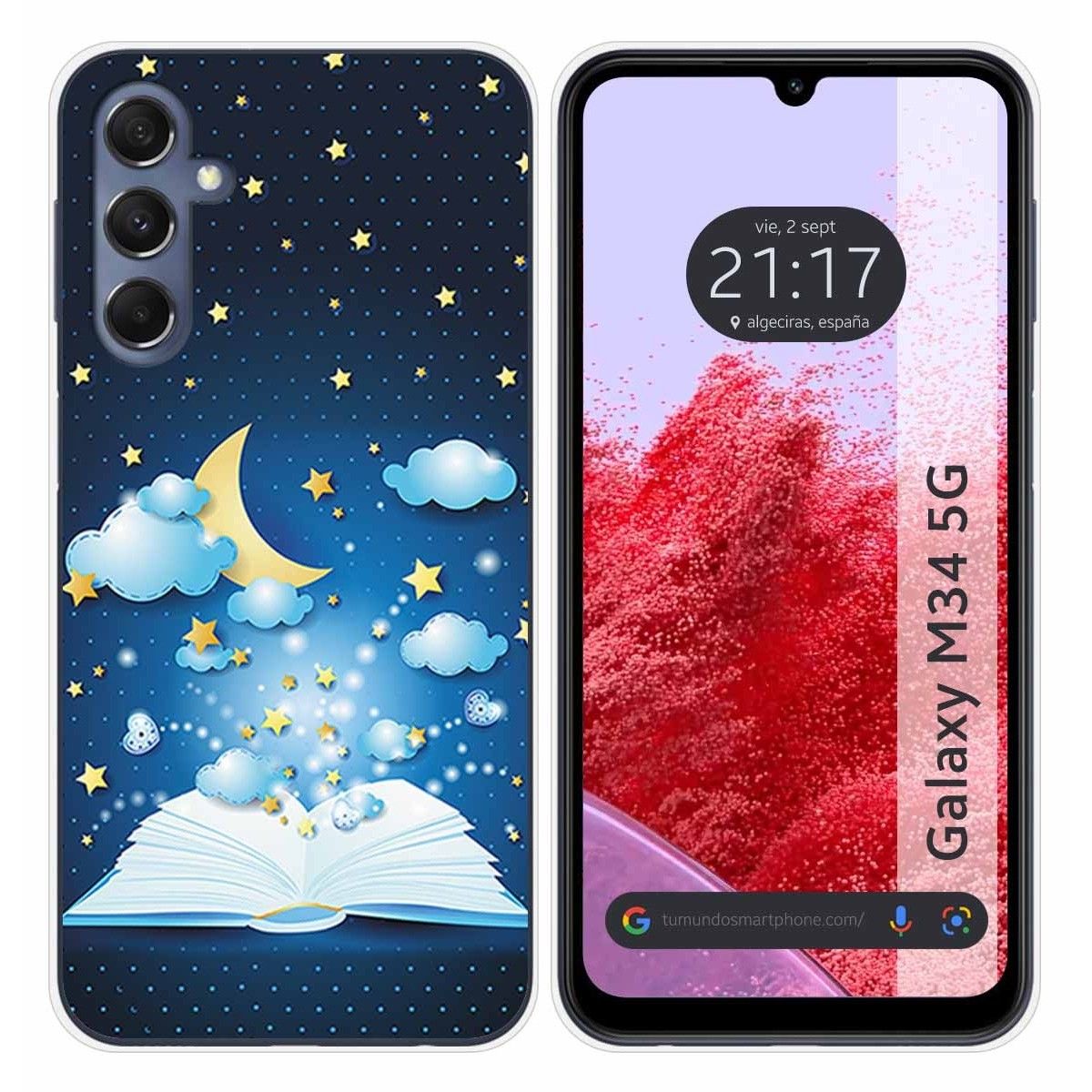 Funda Silicona para Samsung Galaxy M34 5G diseño Libro Cuentos Dibujos