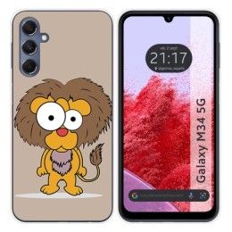 Funda Silicona para Samsung Galaxy M34 5G diseño Leon Dibujos