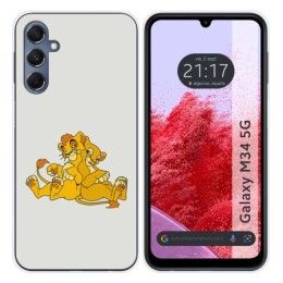 Funda Silicona para Samsung Galaxy M34 5G diseño Leones Dibujos