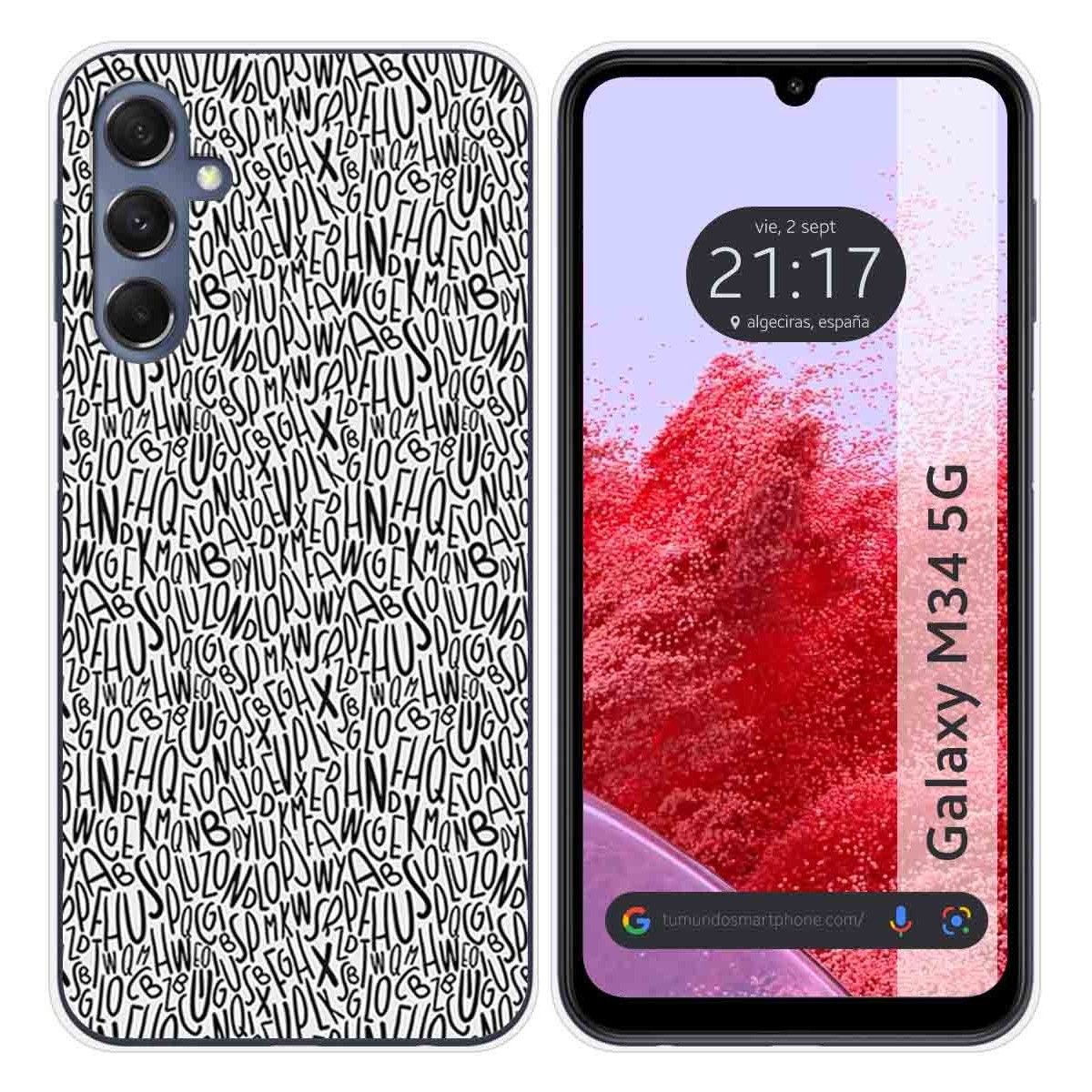 Funda Silicona para Samsung Galaxy M34 5G diseño Letras Dibujos