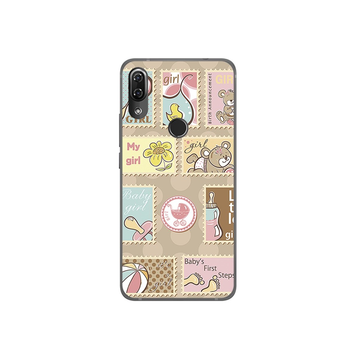 Funda Gel Tpu para Wiko View2 Pro Diseño Sellos Dibujos
