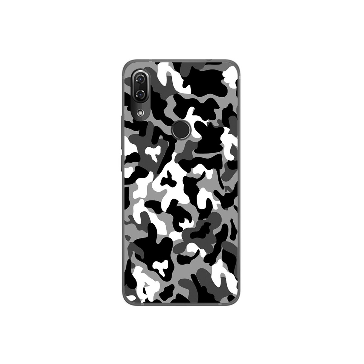 Funda Gel Tpu para Wiko View2 Pro Diseño Snow Camuflaje Dibujos