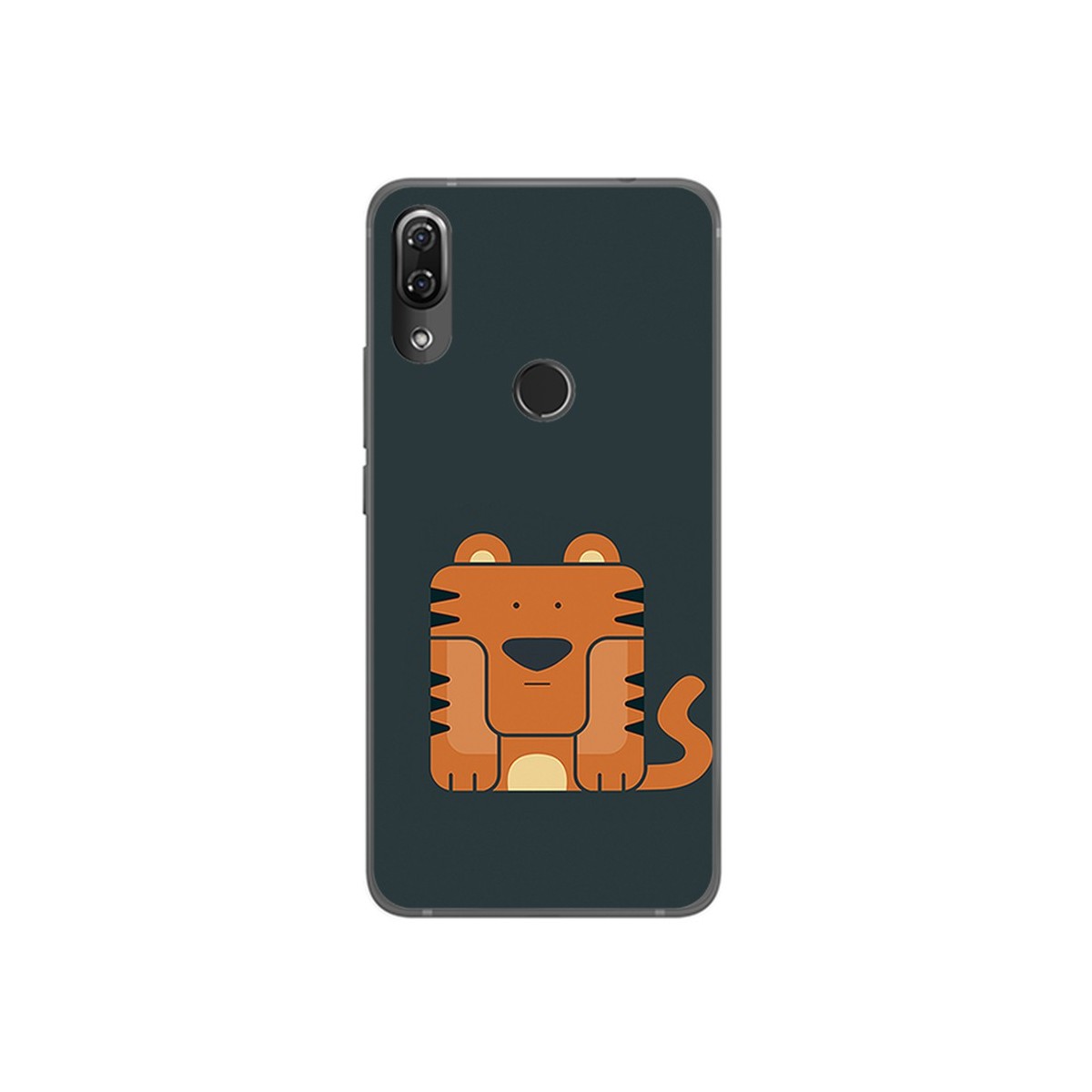 Funda Gel Tpu para Wiko View2 Pro Diseño Tigre Dibujos