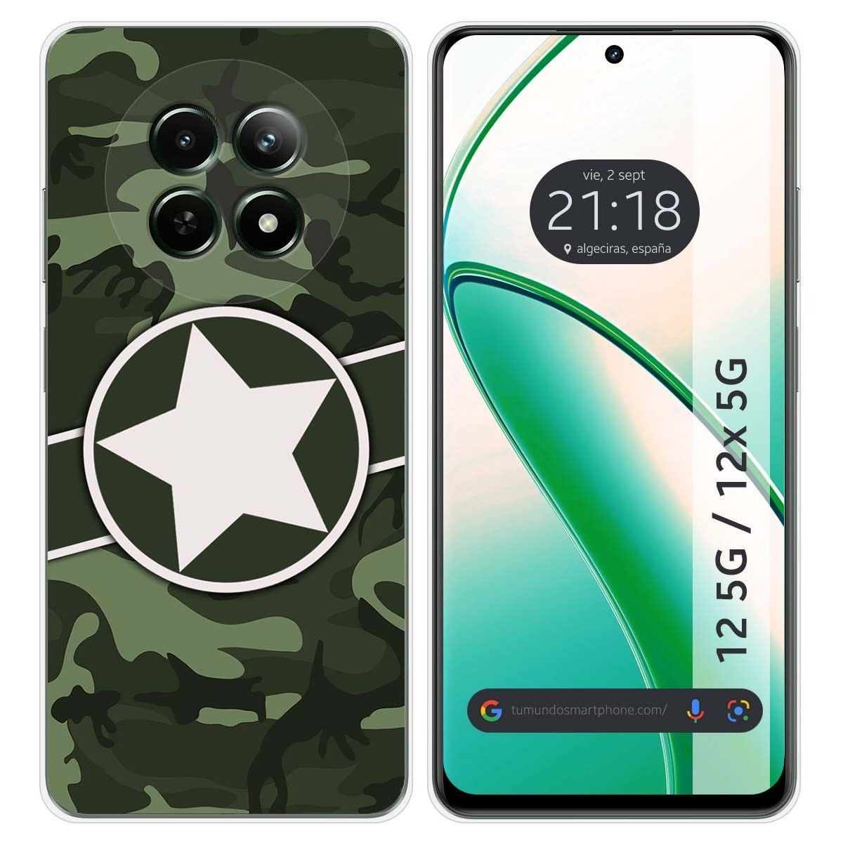 Funda Silicona para Realme 12 5G / 12x 5G diseño Camuflaje 01 Dibujos