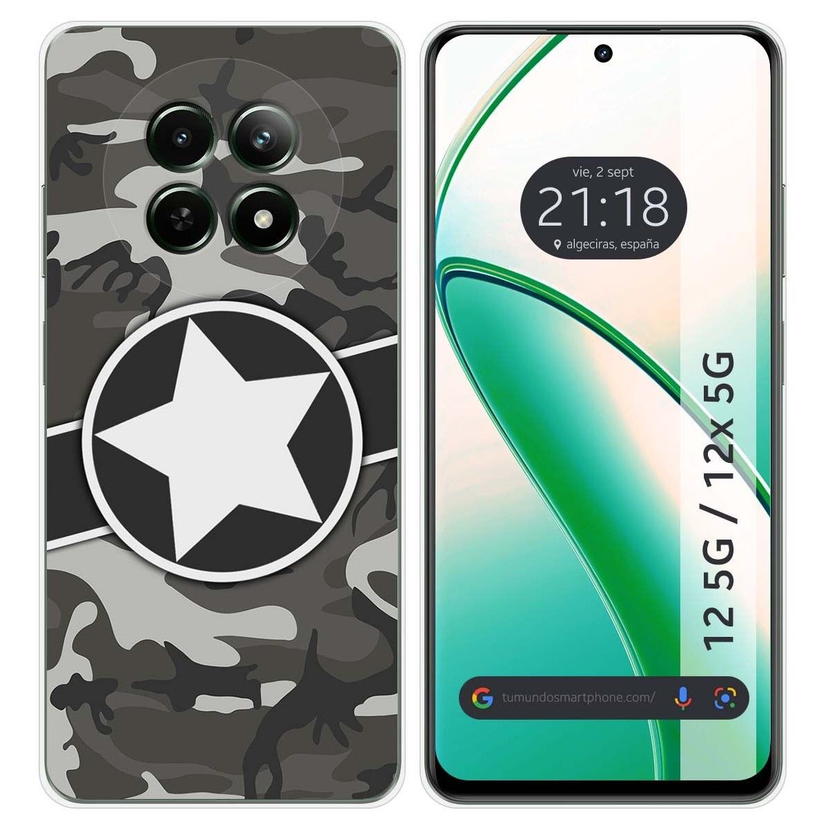 Funda Silicona para Realme 12 5G / 12x 5G diseño Camuflaje 02 Dibujos