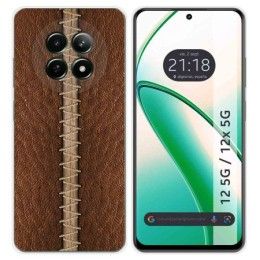 Funda Silicona para Realme 12 5G / 12x 5G diseño Cuero 01 Dibujos