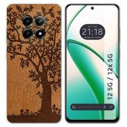 Funda Silicona para Realme 12 5G / 12x 5G diseño Cuero 03 Dibujos