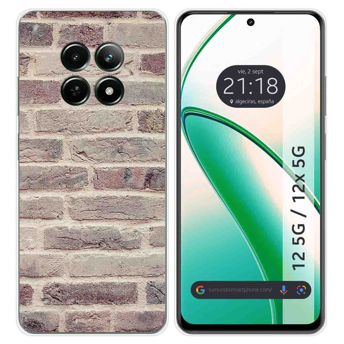Funda Silicona para Realme 12 5G / 12x 5G diseño Ladrillo 01 Dibujos