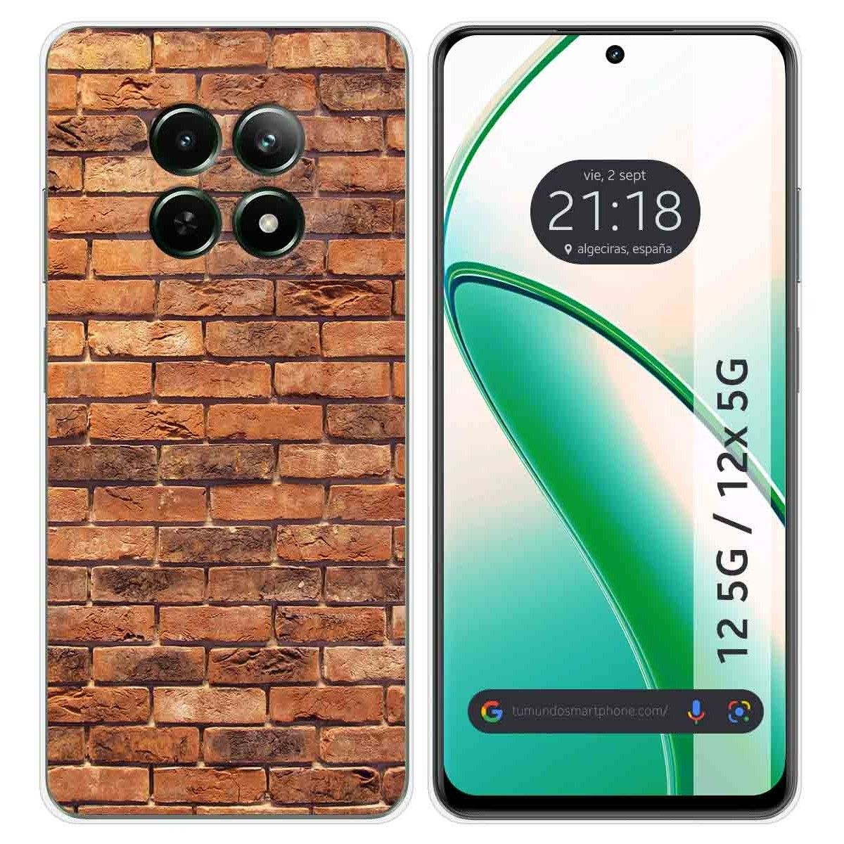 Funda Silicona para Realme 12 5G / 12x 5G diseño Ladrillo 04 Dibujos