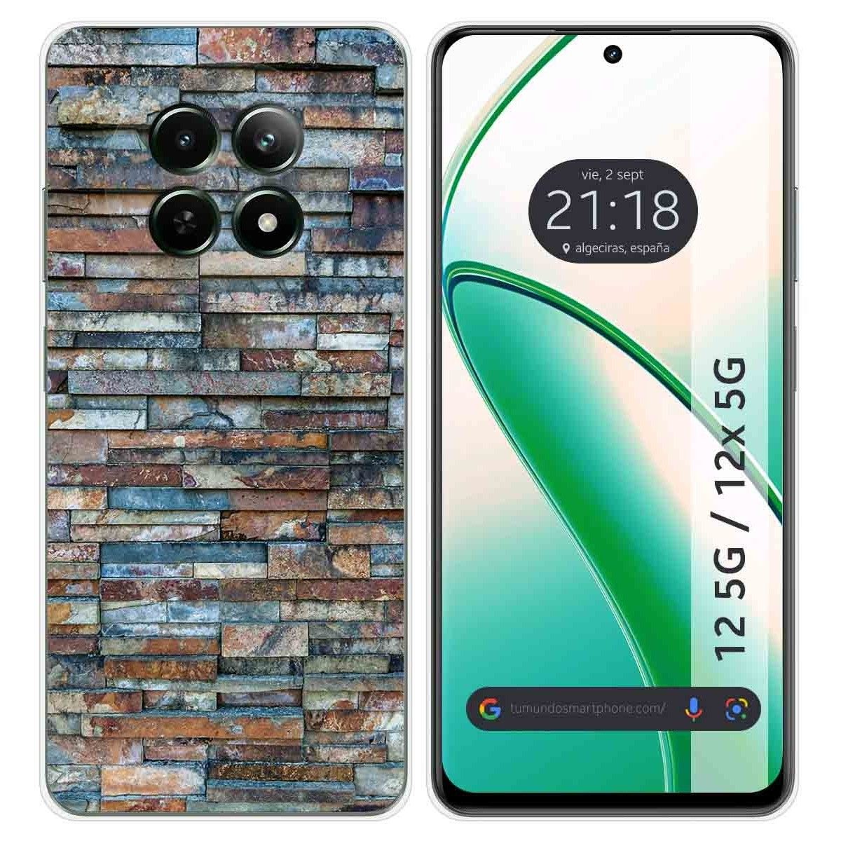 Funda Silicona para Realme 12 5G / 12x 5G diseño Ladrillo 05 Dibujos