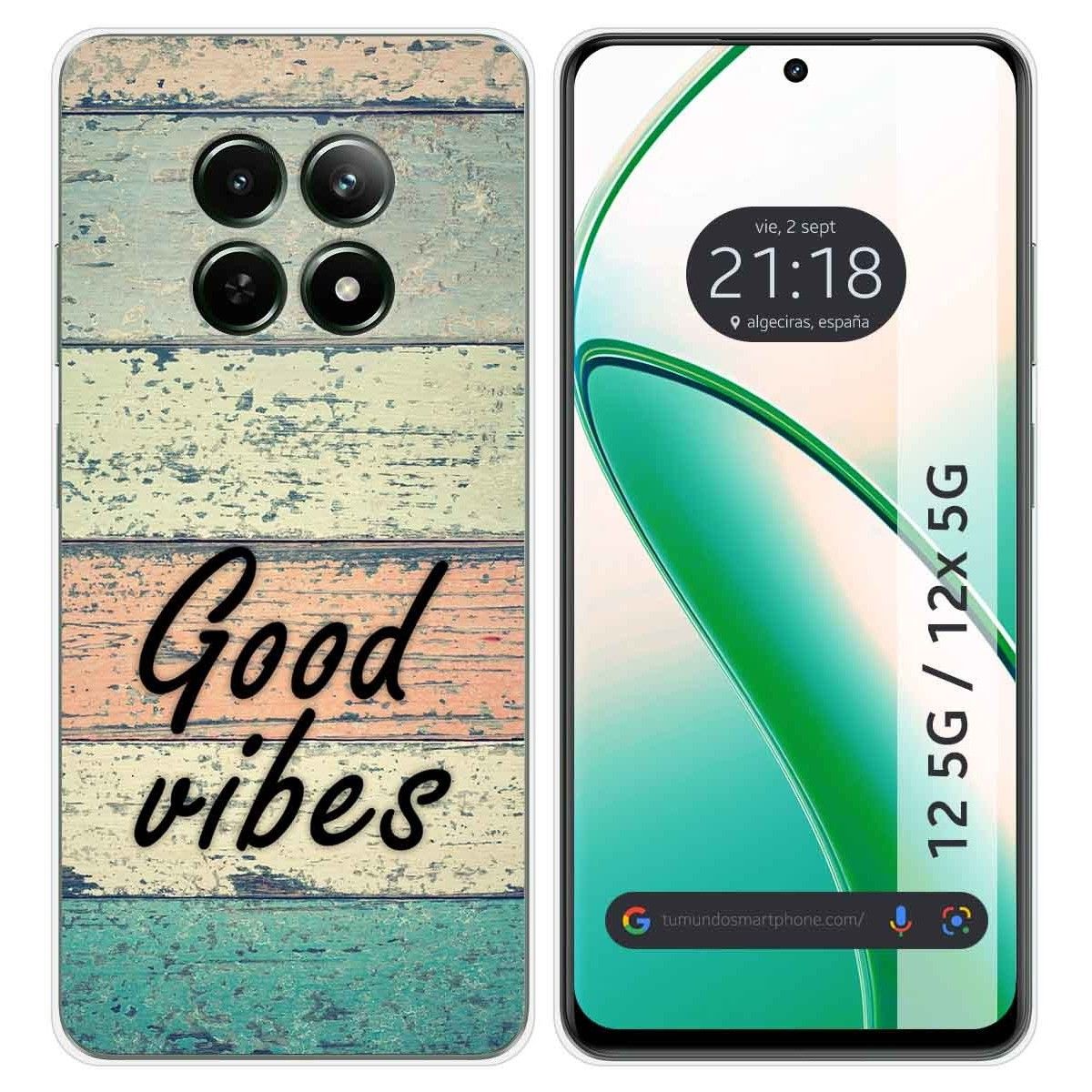 Funda Silicona para Realme 12 5G / 12x 5G diseño Madera 01 Dibujos