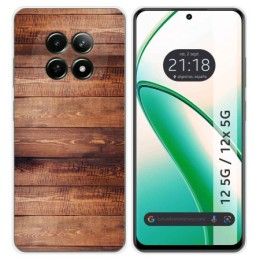Funda Silicona para Realme 12 5G / 12x 5G diseño Madera 02 Dibujos