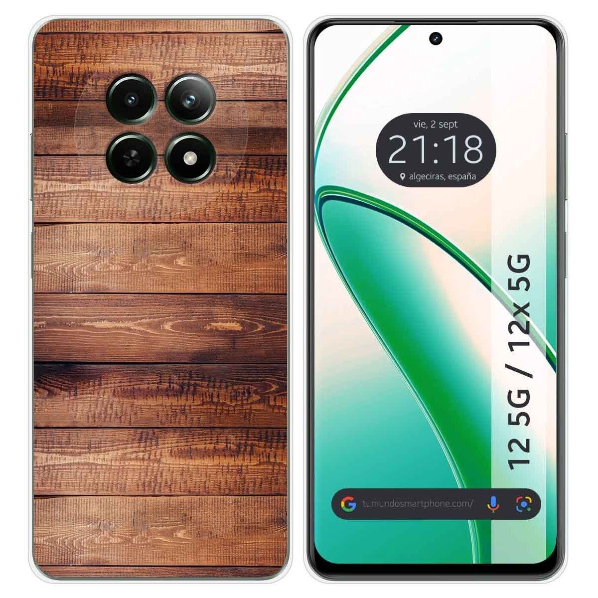 Funda Silicona para Realme 12 5G / 12x 5G diseño Madera 02 Dibujos