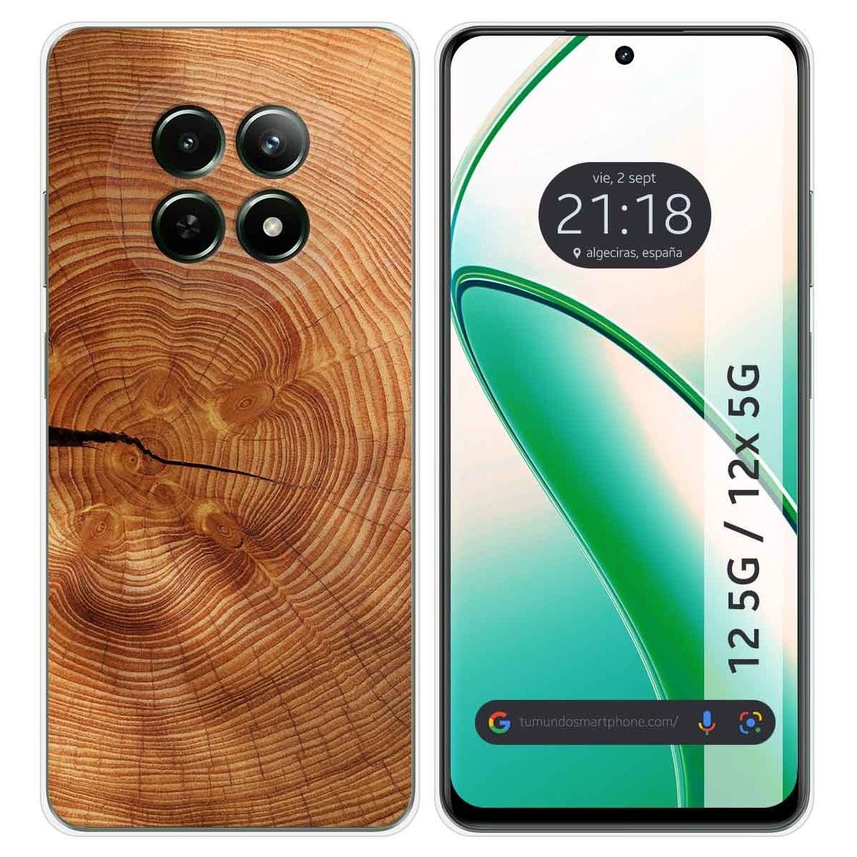 Funda Silicona para Realme 12 5G / 12x 5G diseño Madera 04 Dibujos