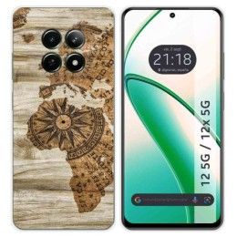 Funda Silicona para Realme 12 5G / 12x 5G diseño Madera 07 Dibujos