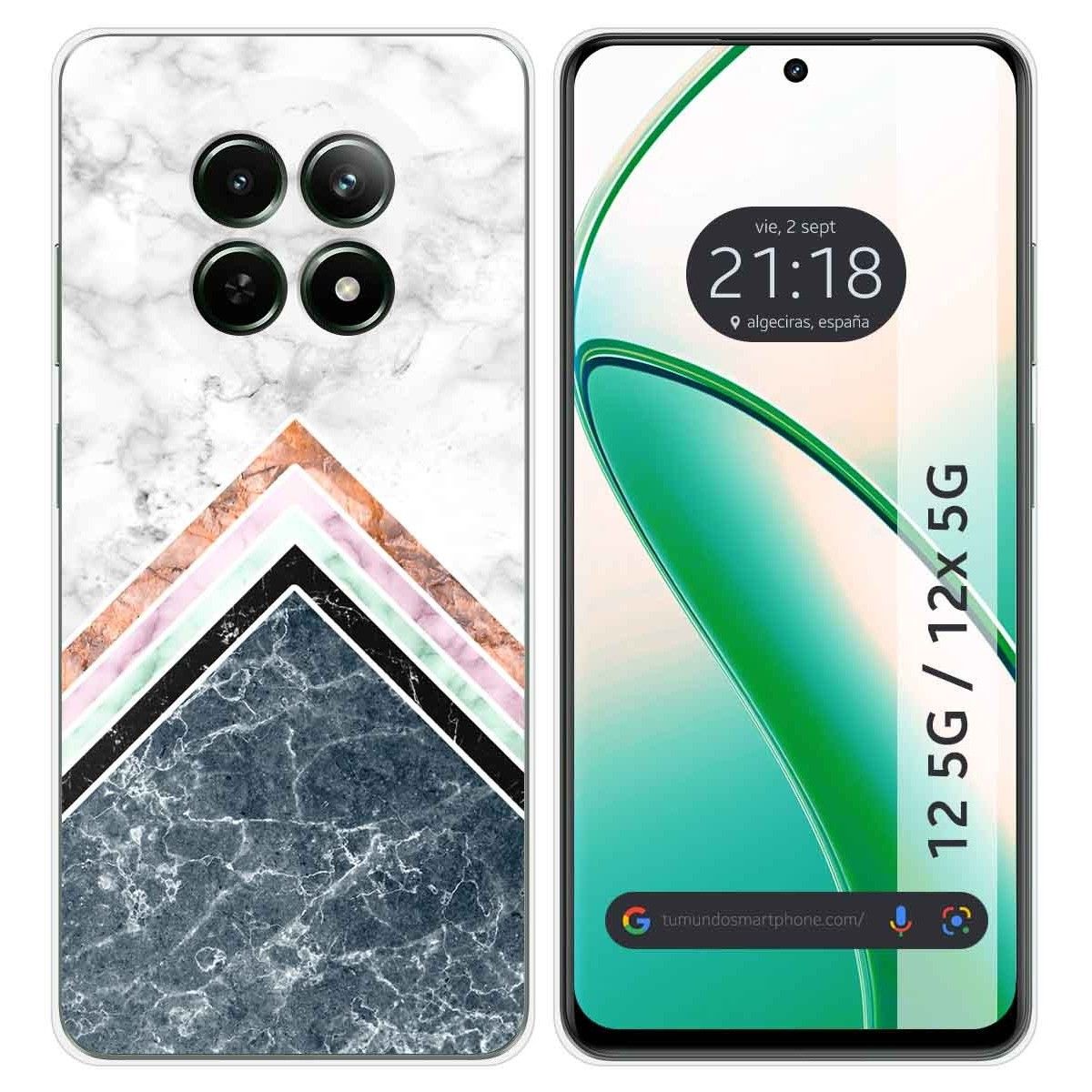 Funda Silicona para Realme 12 5G / 12x 5G diseño Mármol 05 Dibujos