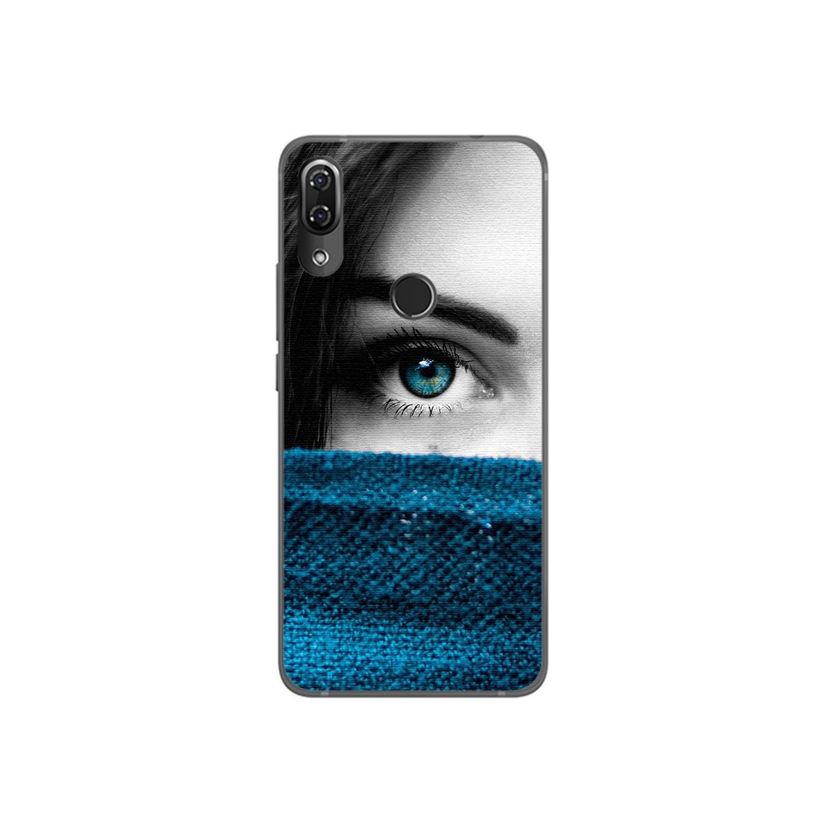 Funda Gel Tpu para Wiko View2 Pro Diseño Ojo Dibujos