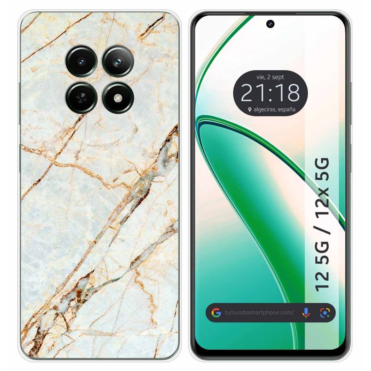Funda Silicona para Realme 12 5G / 12x 5G diseño Mármol 13 Dibujos