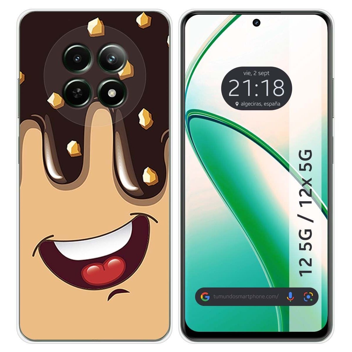 Funda Silicona para Realme 12 5G / 12x 5G diseño Helado Chocolate Dibujos