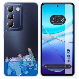 Funda Silicona Transparente para Vivo V40 SE 5G diseño Hipo Dibujos
