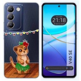 Funda Silicona Transparente para Vivo V40 SE 5G diseño Suricata Dibujos