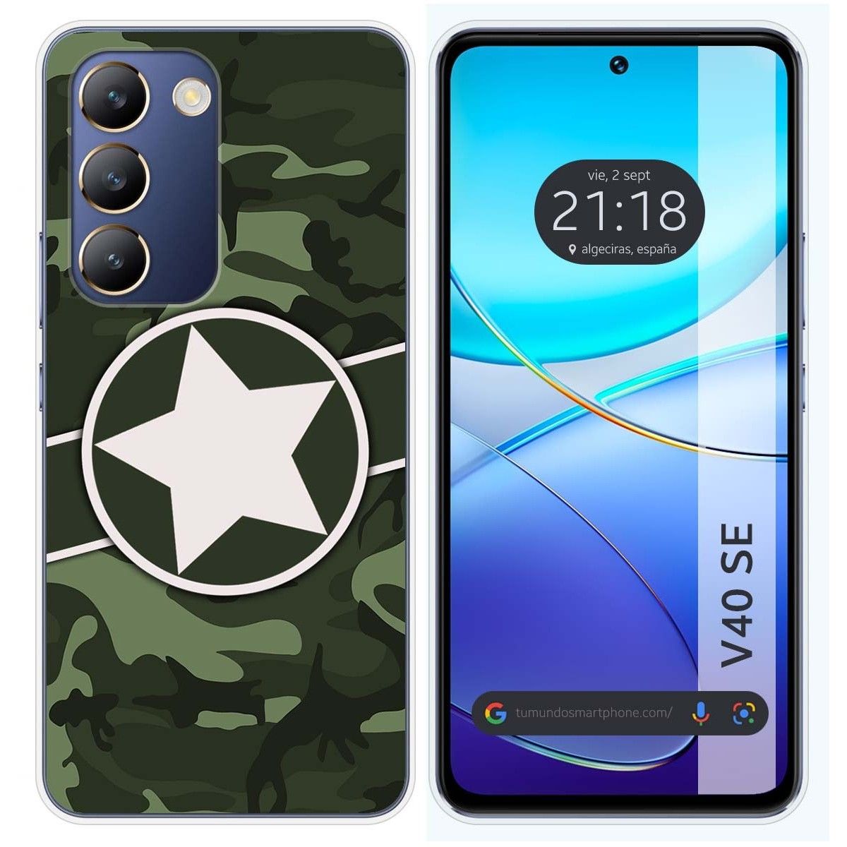 Funda Silicona para Vivo V40 SE 5G diseño Camuflaje 01 Dibujos