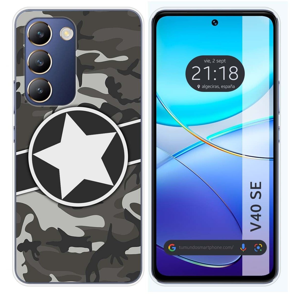 Funda Silicona para Vivo V40 SE 5G diseño Camuflaje 02 Dibujos