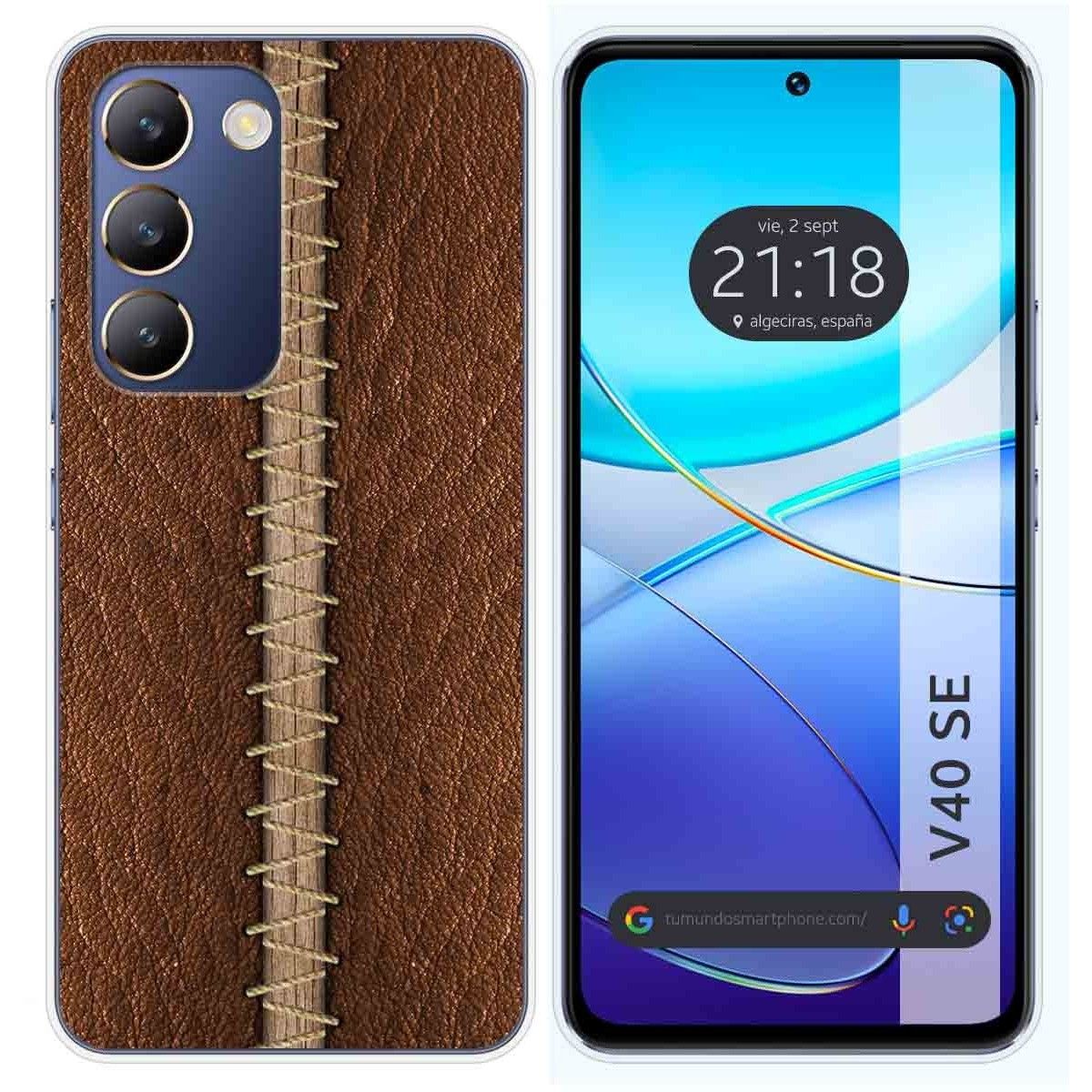 Funda Silicona para Vivo V40 SE 5G diseño Cuero 01 Dibujos
