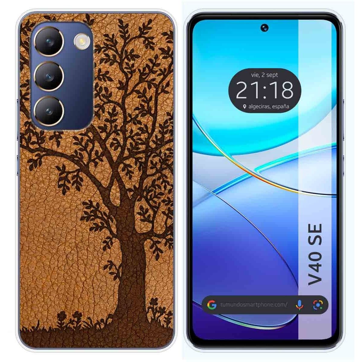 Funda Silicona para Vivo V40 SE 5G diseño Cuero 03 Dibujos