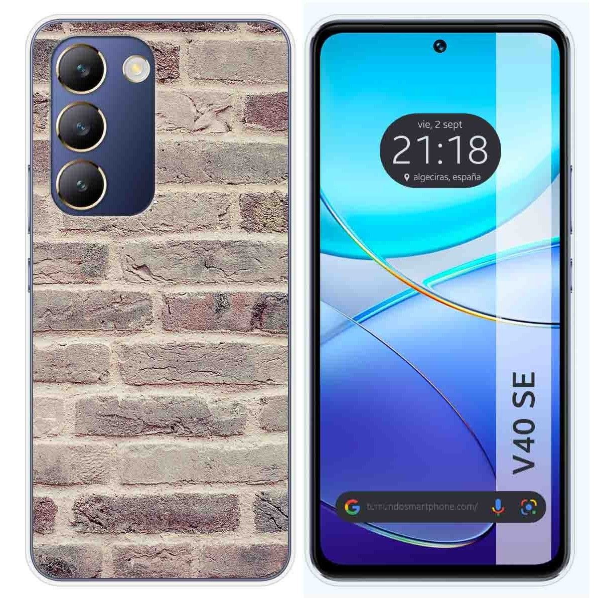 Funda Silicona para Vivo V40 SE 5G diseño Ladrillo 01 Dibujos