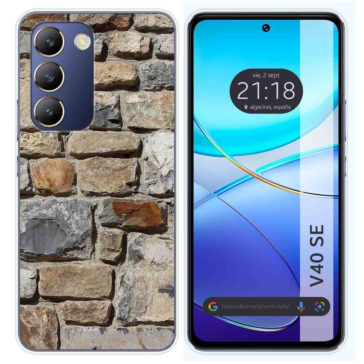 Funda Silicona para Vivo V40 SE 5G diseño Ladrillo 03 Dibujos