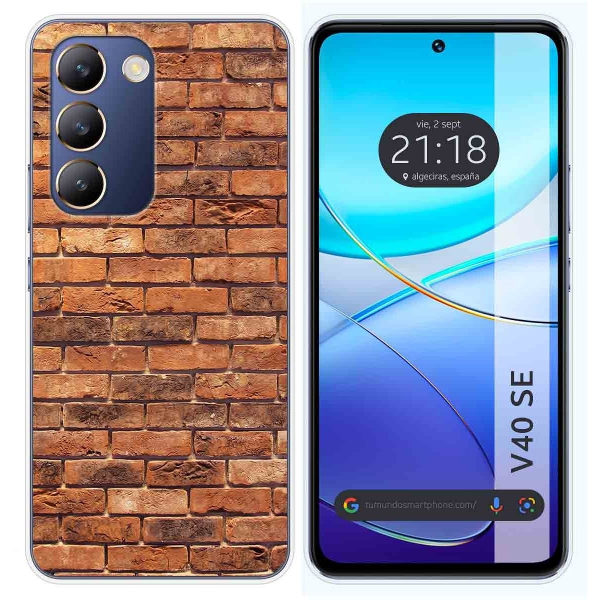 Funda Silicona para Vivo V40 SE 5G diseño Ladrillo 04 Dibujos