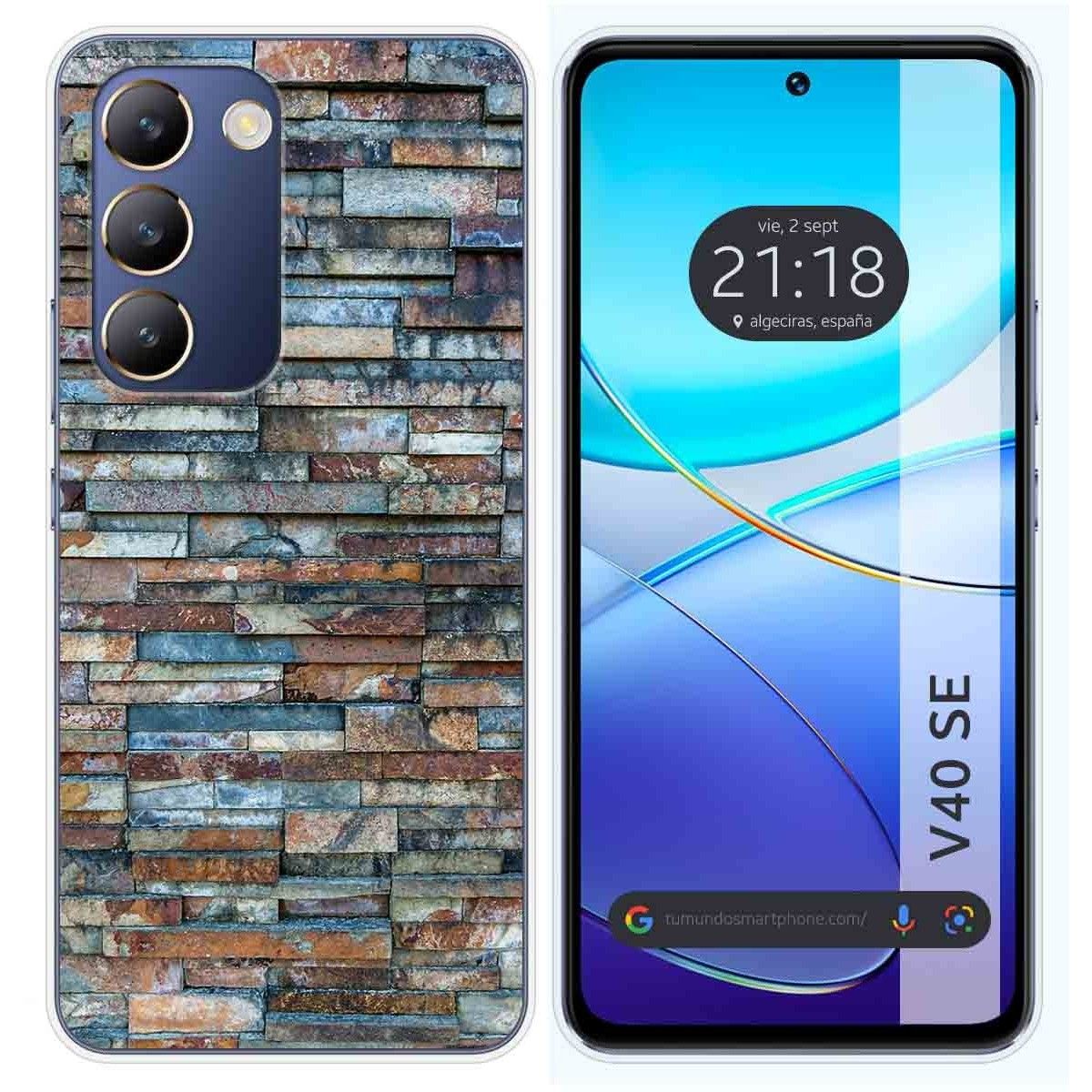 Funda Silicona para Vivo V40 SE 5G diseño Ladrillo 05 Dibujos