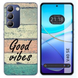 Funda Silicona para Vivo V40 SE 5G diseño Madera 01 Dibujos