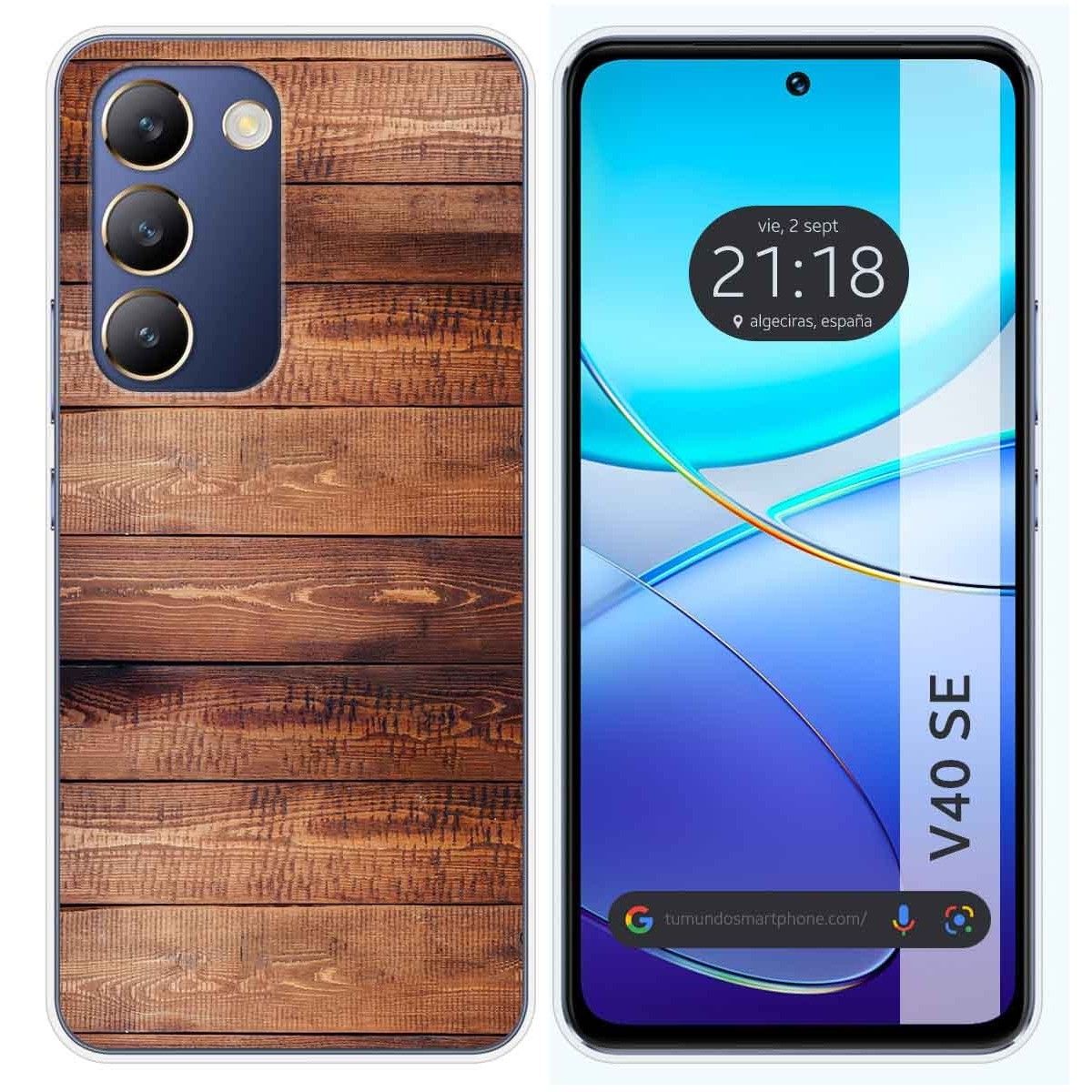 Funda Silicona para Vivo V40 SE 5G diseño Madera 02 Dibujos